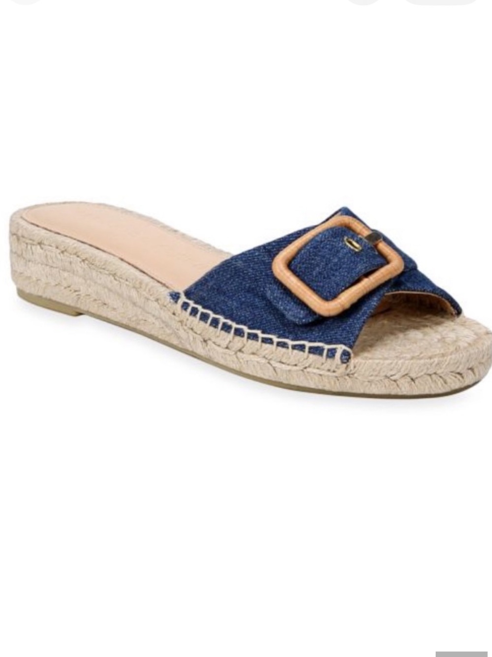 NWOT Veronica Beard Apa Denim Espadrille Slides 7